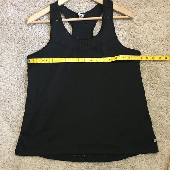 Athletic Works Black Womens Two Fabric Mesh Dri More Tech Racerback Tank Top - Picture 10 of 13